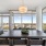 Dark wood dining room table with chairs