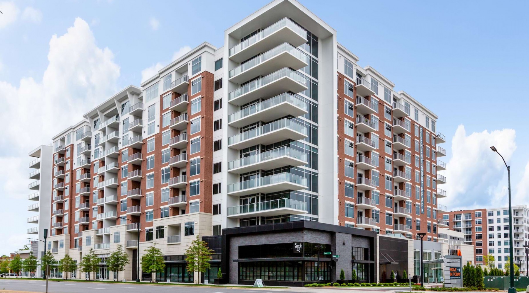 Exterior image of Element SouthPark Exterior view of Element SouthPark apartments for rent in Charlotte, NC