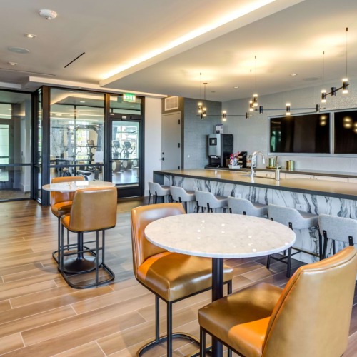 Resident Lounge with Bar, Lounge and Coffee Bar Resident lounge with coffee bar