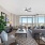 Modern furniture inside spacious living room